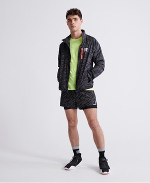 Superdry Training Lightweight Reflective Férfi Rövidnadrág Fekete | PVKDL0632